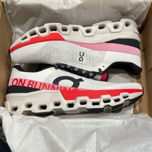 On Cloudmonster 2 size 12.5 Ivory/Silver Mens